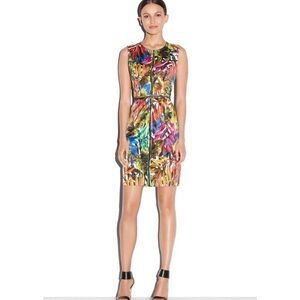Milly Angular Tropical Print Pencil Dress